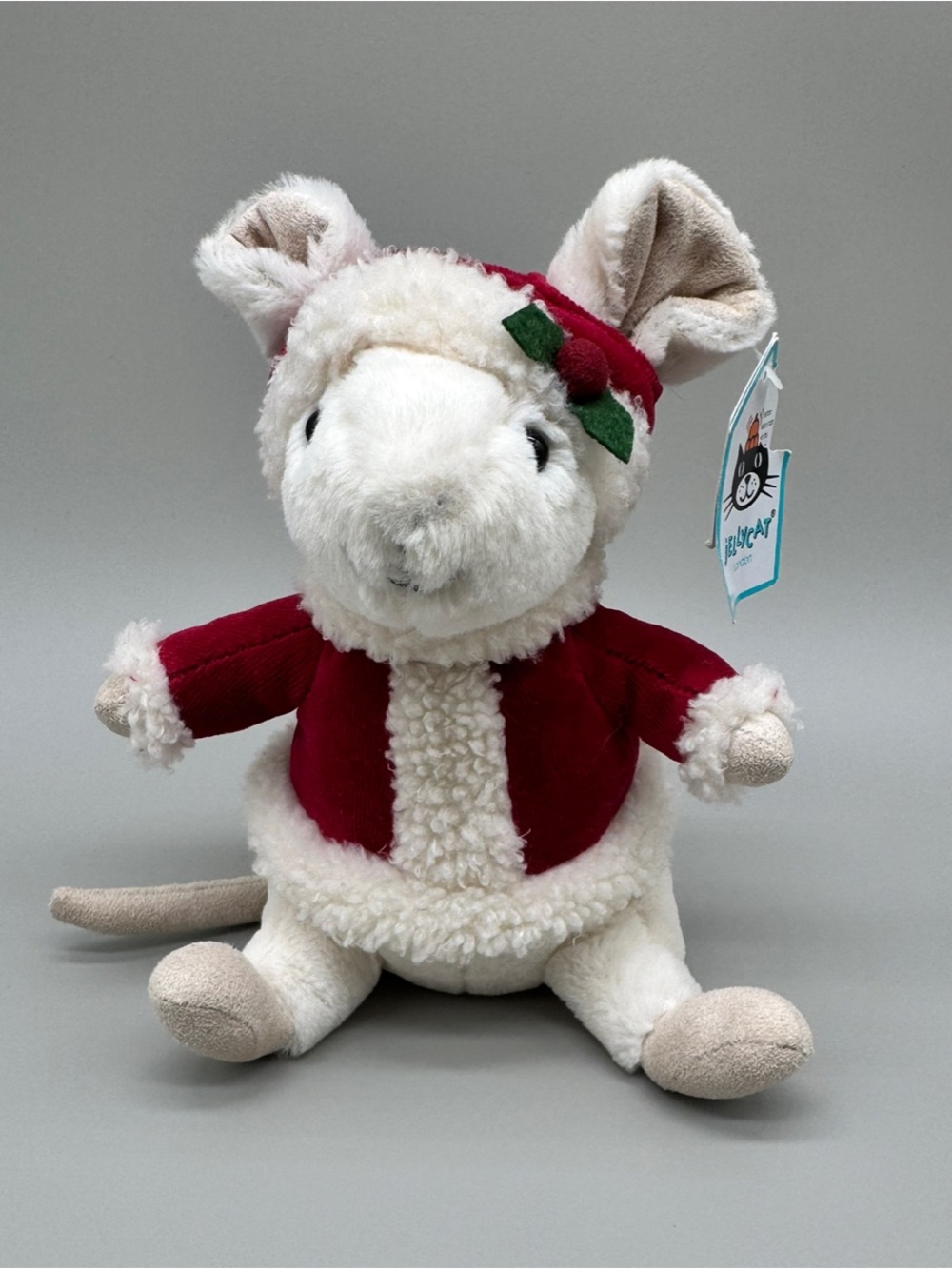 Jellycat Merry Mouse Christmas Plush Stuffed Animal 7” NWT Retired